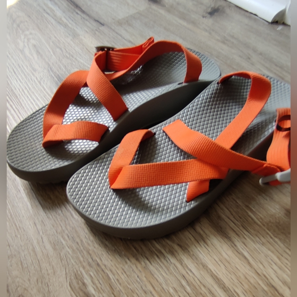 Chaco Orange and Gray Sandals